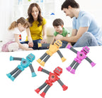 Robot Glowing Pop Tube Toy With Suction Cup