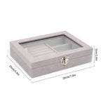 Jewelry Display Box Tray Holder Storage Box Organizer Earrings Bracelet Showcase