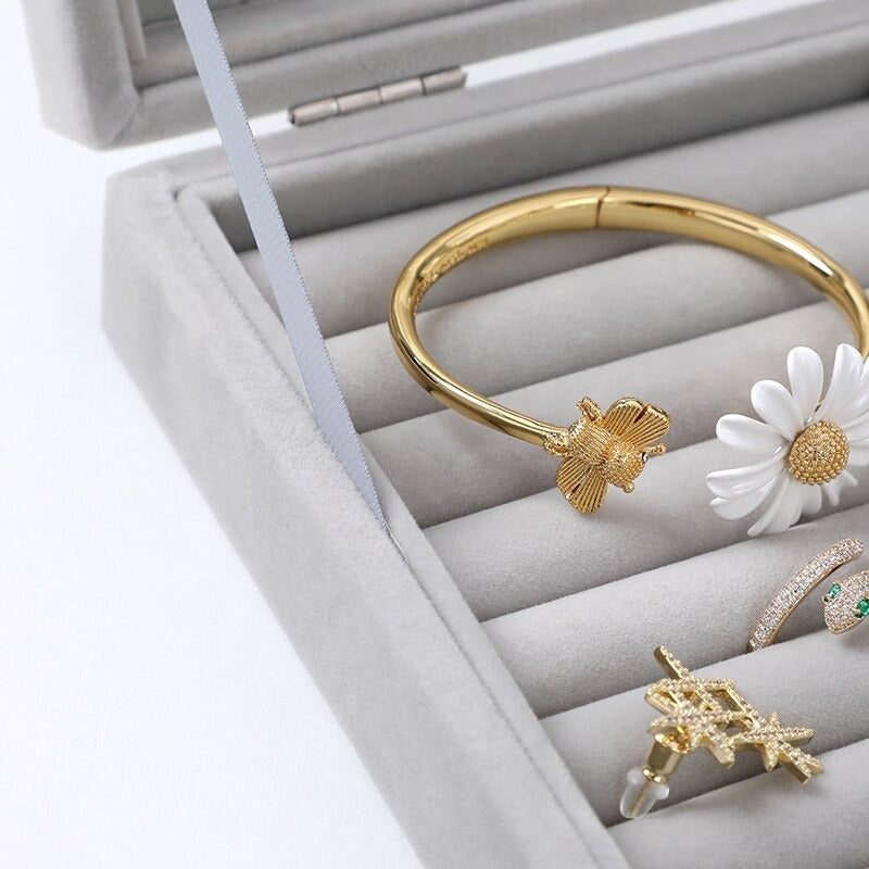 Jewelry Display Box Tray Holder Storage Box Organizer Earrings Bracelet Showcase