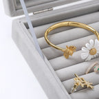Jewelry Display Box Tray Holder Storage Box Organizer Earrings Bracelet Showcase