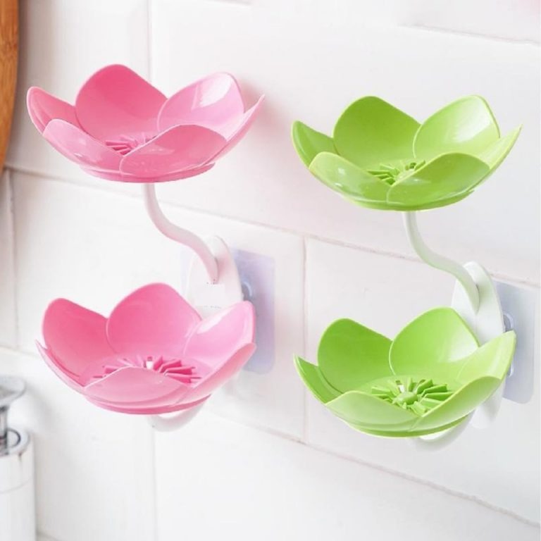 Multicolor Lotus Flower Soap Holder, Double Layer ( Random Color ) – 01 Stand
