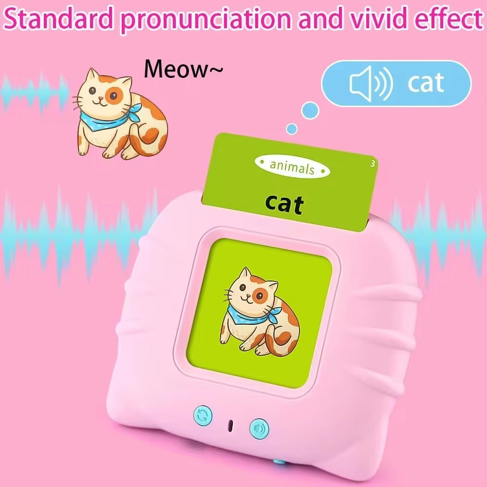 Talking Flash Cards Educational Toy Learn English Words (random Color )