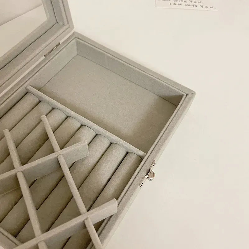 Jewelry Display Box Tray Holder Storage Box Organizer Earrings Bracelet Showcase