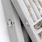 Jewelry Display Box Tray Holder Storage Box Organizer Earrings Bracelet Showcase